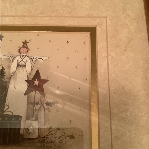 Vintage 1999 signed and framed Pat Richter “ angels” print - Picture 5 of 5